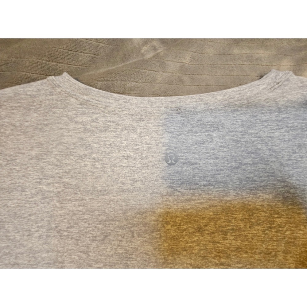 Lululemon Heathered Grey Long Sleeve Tunic Top Side Slits Athleisure Womens